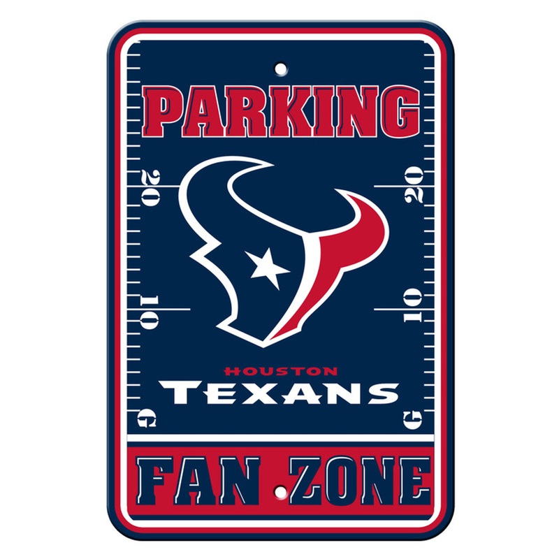 Fremont Die Houston Texans Plastic Fan Zone Parking Style Sign 12×18