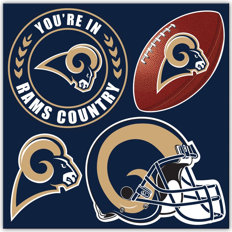 Fremont Die Los Angeles Rams 4 Piece Magnet Kit