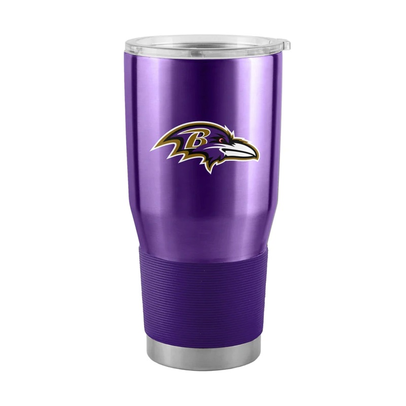 Logo Brands Baltimore Ravens 30oz Stainless Steel Travel Tumbler
