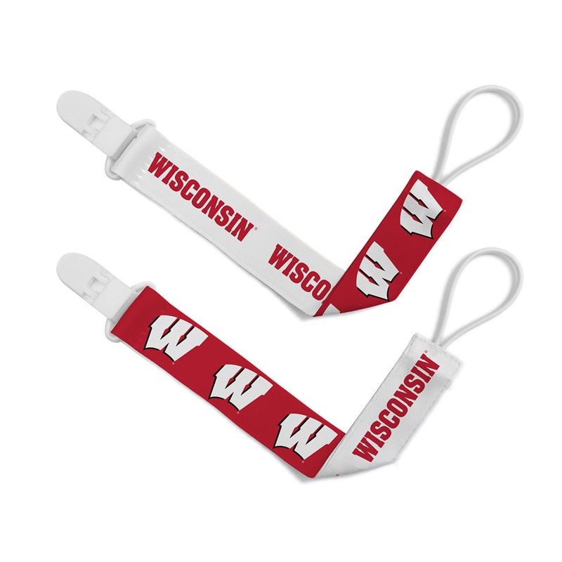 Masterpieces Puzzle Company Wisconsin Badgers 2 Pack Pacifier Clips