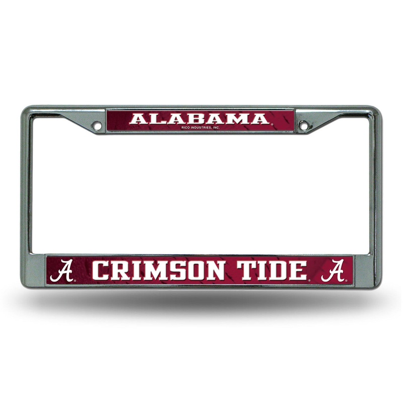Rico Industries Alabama Crimson Tide Chrome Printed License Plate Frame
