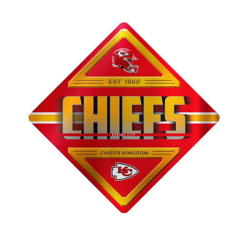 Rico Industries Kansas City Chiefs Metal Diamond Shape Sign