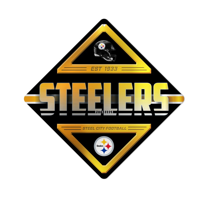 Rico Industries Pittsburgh Steelers Metal Diamond Shape Sign