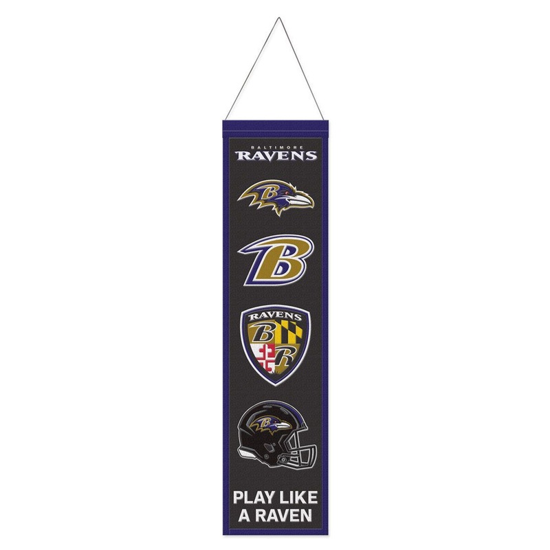 Wincraft Baltimore Ravens Heritage Evolution Design Wool Banner 8×32