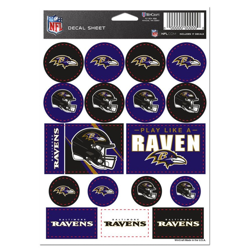 Wincraft Baltimore Ravens Vinyl Decal Sheet 5×7