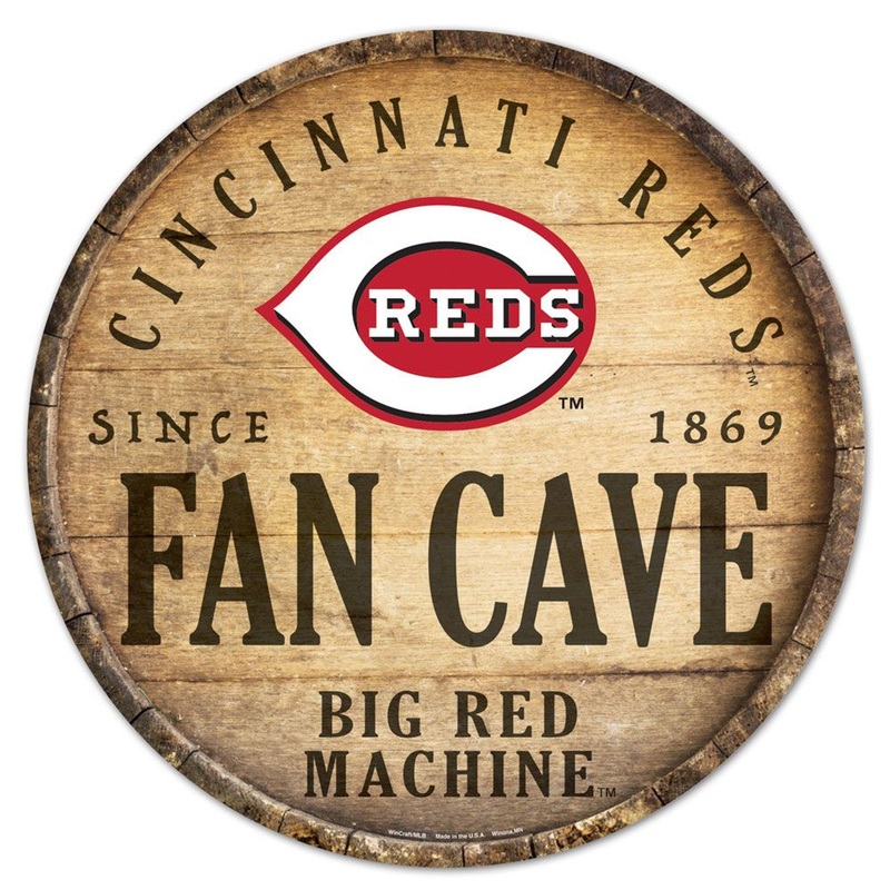 Wincraft Cincinnati Reds 14 Inch Round Barrel Top Design Wood Sign – Special Order