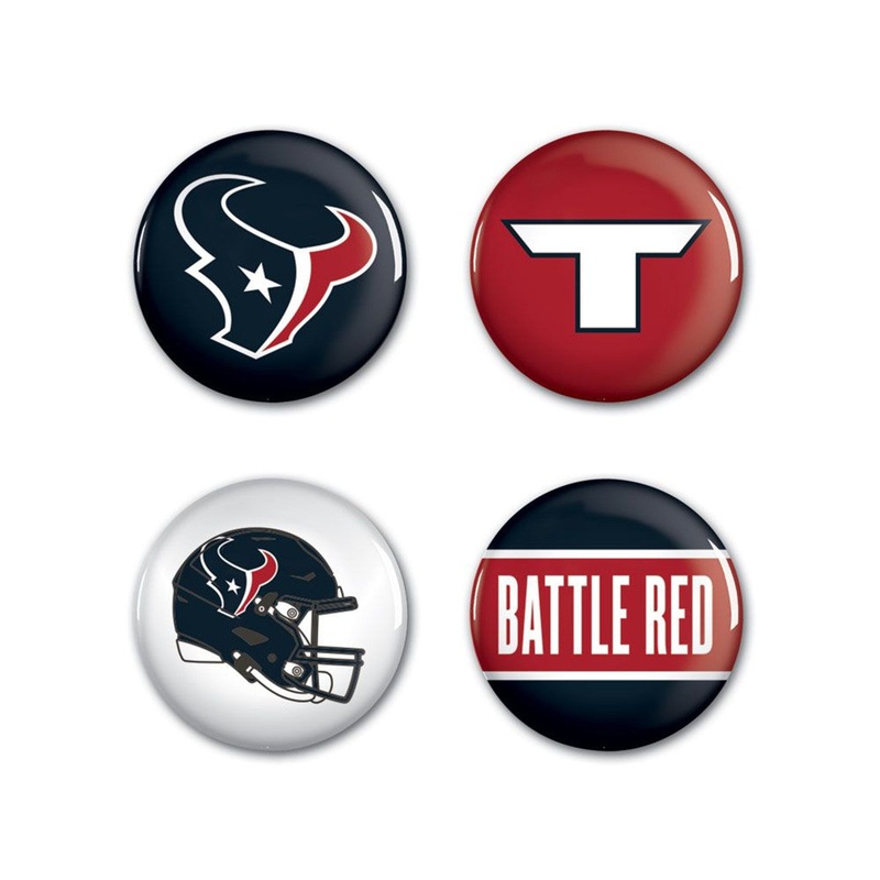 Wincraft Houston Texans 4 Pack Buttons