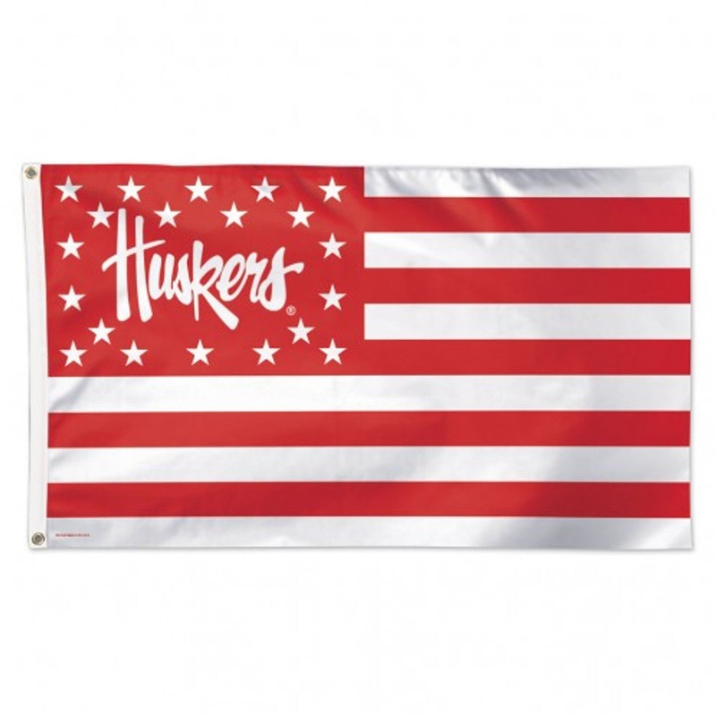 Wincraft Nebraska Cornhuskers Deluxe Stars and Stripes Flag 3×5