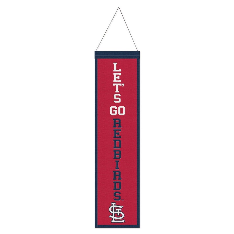 Wincraft St. Louis Cardinal Heritage Slogan Designs Wool Banner 8×32 – Special Order