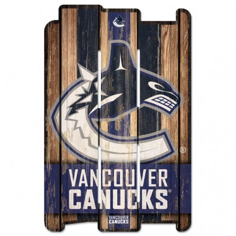 Wincraft Vancouver Canucks Fence Style Wood Sign 11×17 – Special Order
