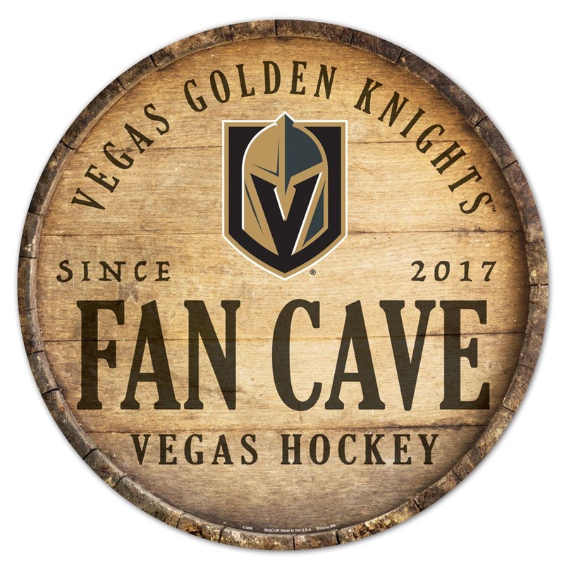 Wincraft Vegas Golden Knights 14 Inch Round Barrel Top Design Wood Sign – Special Order