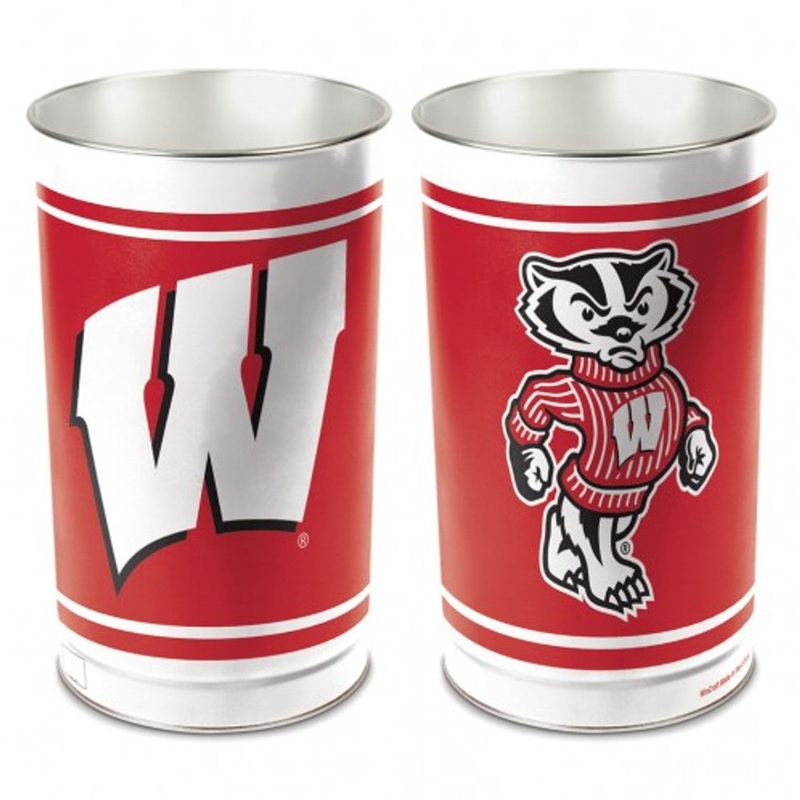 Wincraft Wisconsin Badgers 15 Inch Wastebasket
