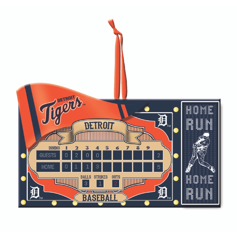 EVERGREEN Detroit Tigers Scoreboard Design Ornament