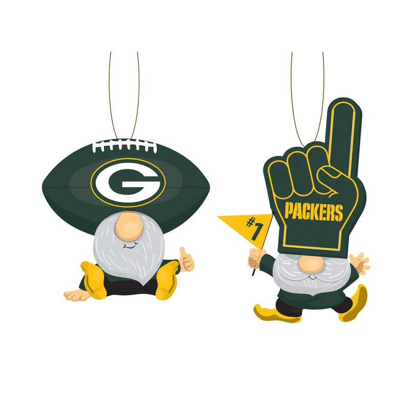 Evergreen Enterprises Green Bay Packers Fan 2 Pack Gnome Ornament