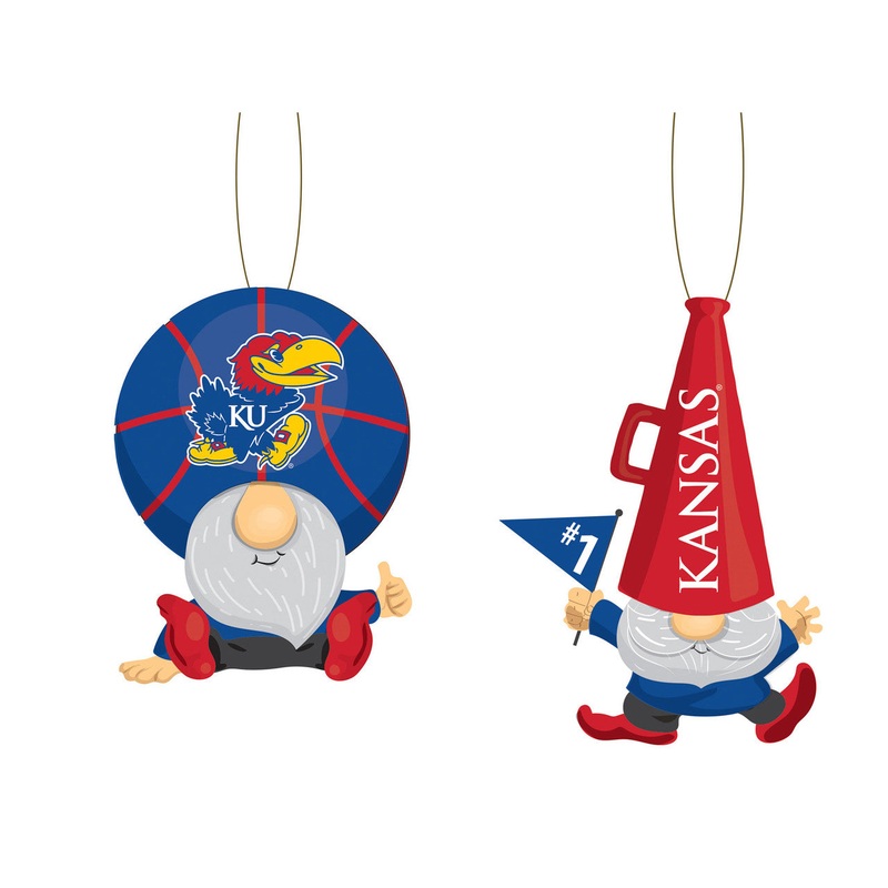Evergreen Enterprises Kansas Jayhawks 2 Pack Fan Gnome Ornament