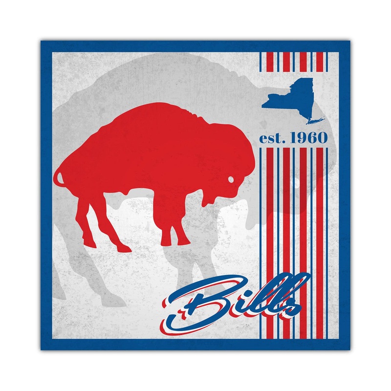 Fan Creations Buffalo Bills Album Design Wood Sign 10×10