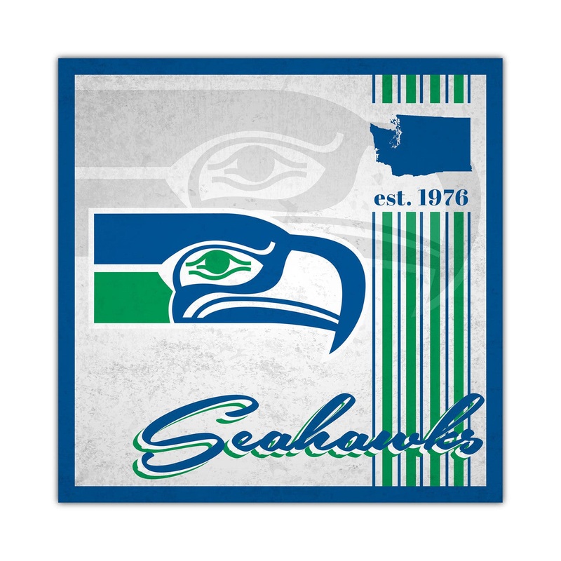 Fan Creations Seattle Seahawks Album Design Wood Sign 10×10
