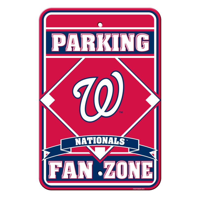 Fremont Die Washington Nationals Plastic Fan Zone Parking Style Sign 12×18