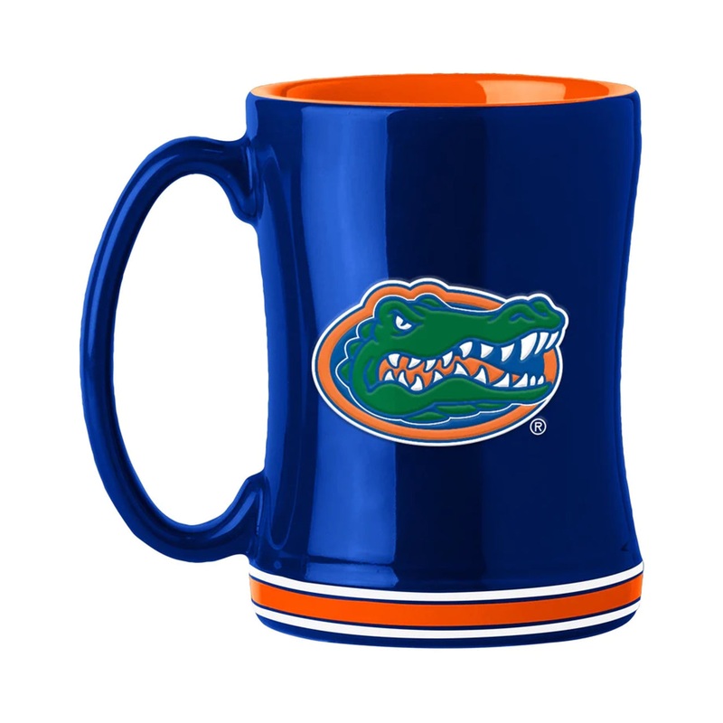Logo Brands Florida Gators Team Color 14oz Sculpted Relief Coffee Mug