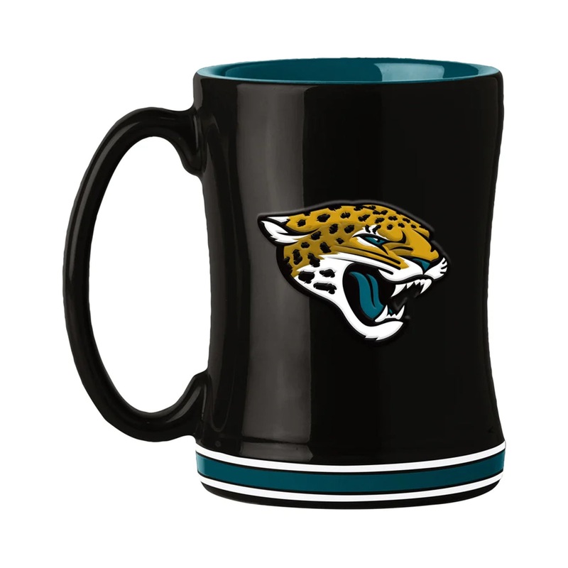 Logo Brands Jacksonville Jaguars 14oz Team Color Sculpted Relief Coffee Mug
