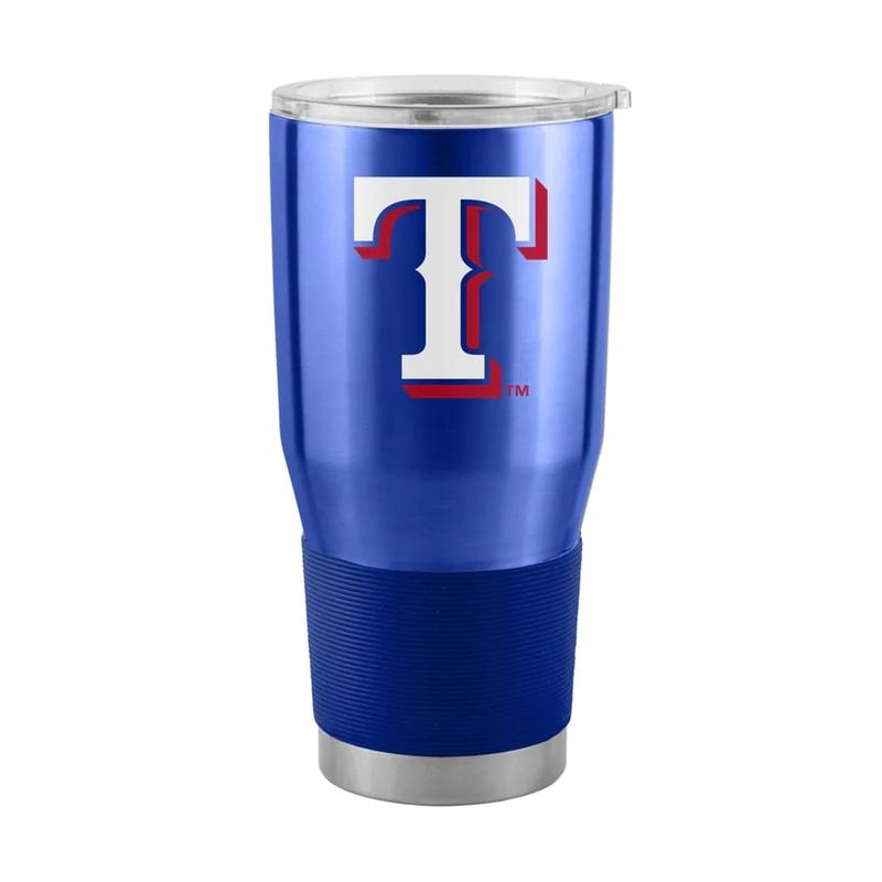 Logo Brands Texas Rangers 30oz Stainless Steel Travel Tumbler
