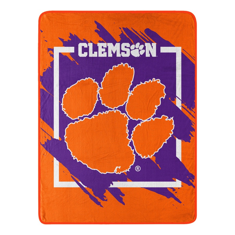 Northwest Company Clemson Tigers Micro Raschel Dimensional Design Blanket 46×60