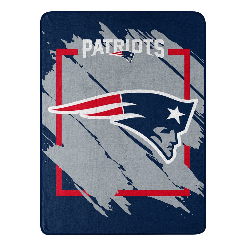 Northwest Company New England Patriots Micro Raschel Dimensional Design Blanket 46×60