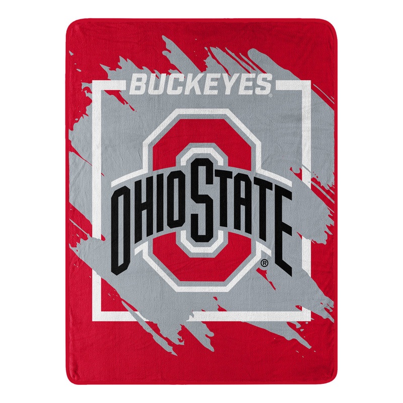 Northwest Company Ohio State Buckeyes Micro Raschel Dimensional Design Blanket 46×60