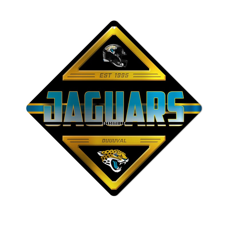 Rico Industries Jacksonville Jaguars Metal Diamond Shape Sign