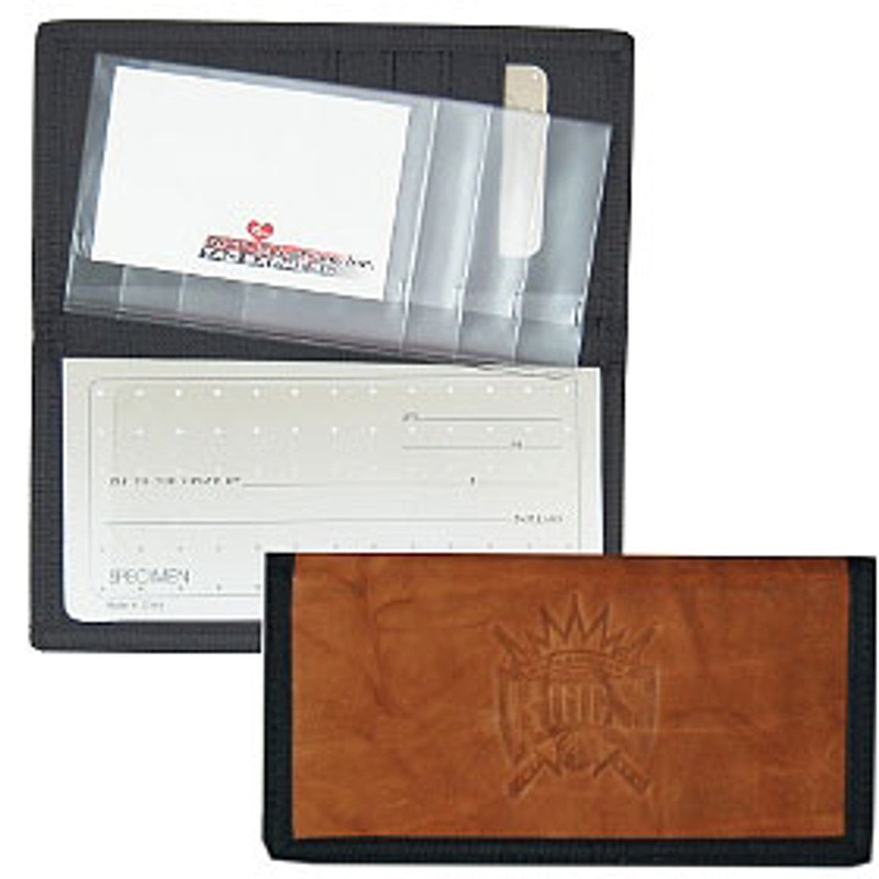 Rico Industries Sacramento Kings Leather/Nylon Embossed Checkbook Cover