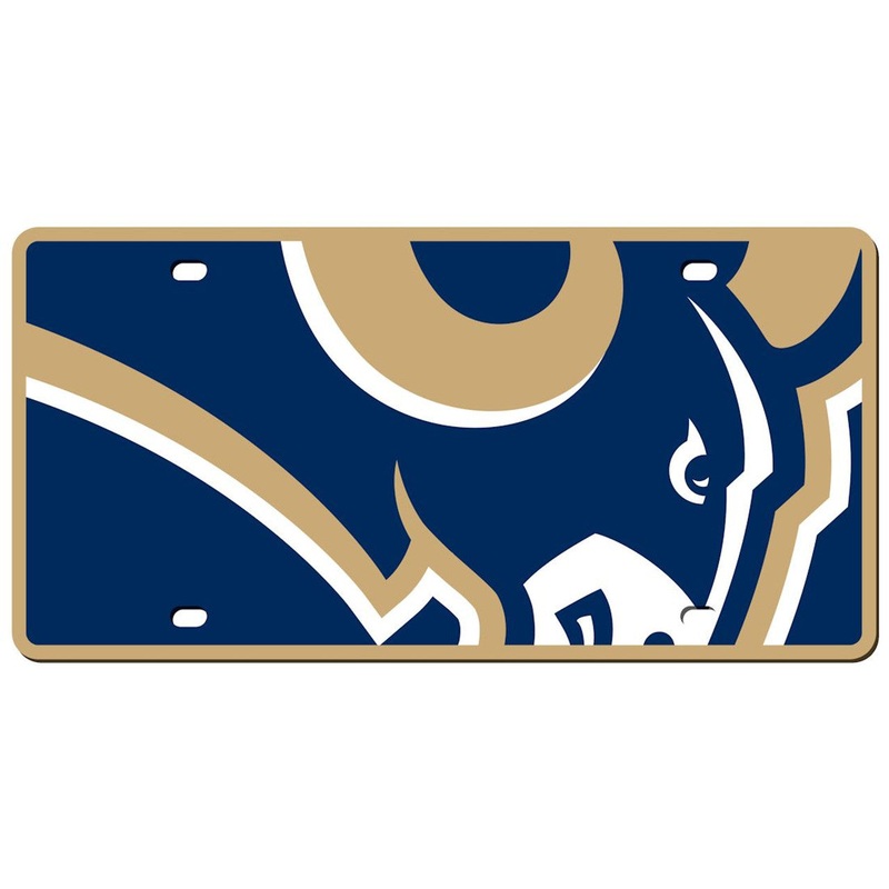 Stockdale Technologies Los Angeles Rams Mega Style Acrylic License Plate