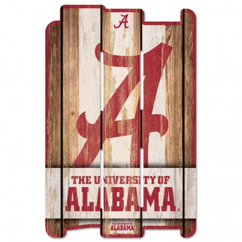 Wincraft Alabama Crimson Tide Fence Style Wood Sign 11×17