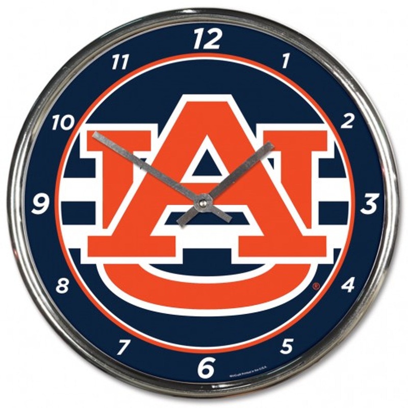 Wincraft Auburn Tigers Chrome Round Wall Clock