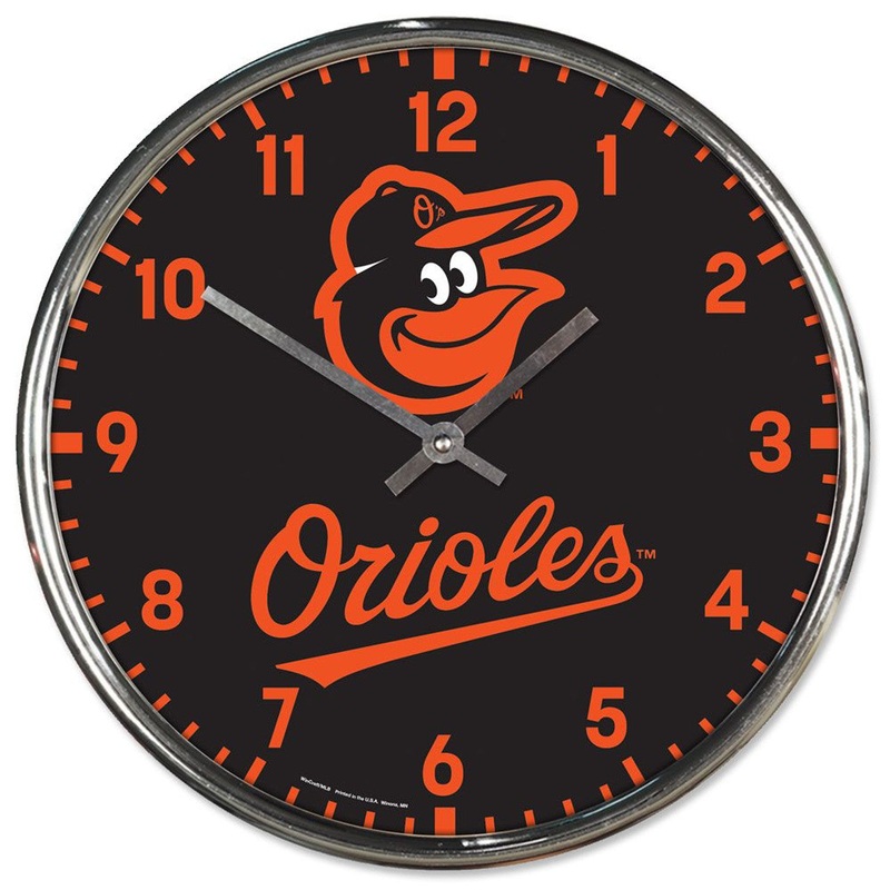 Wincraft Baltimore Orioles Chrome Round Style Wall Clock