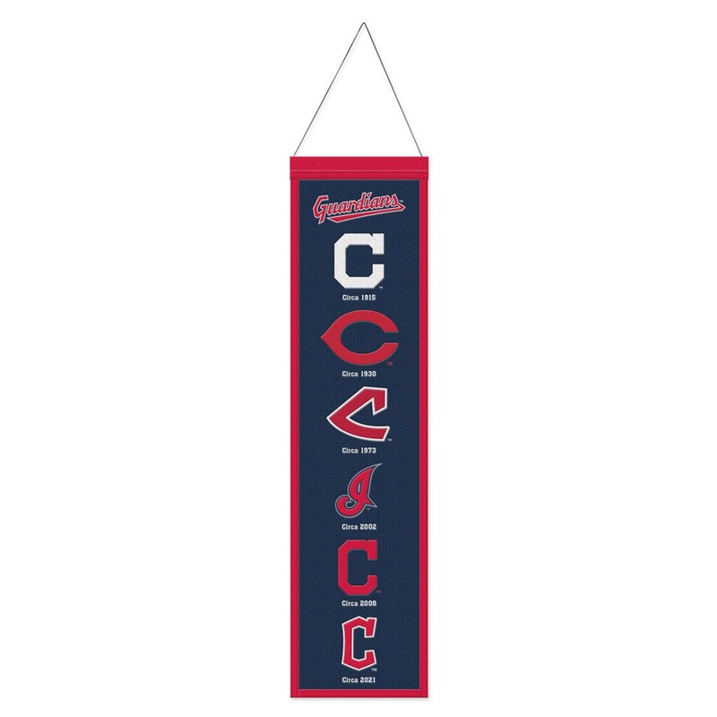 Wincraft Cleveland Guardians Heritage Evolution Design Wool Banner 8×32