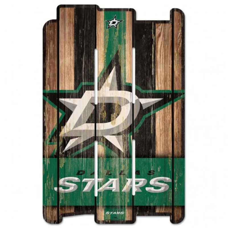 Wincraft Dallas Stars Fence Style Wood Sign 11×17 – Special Order
