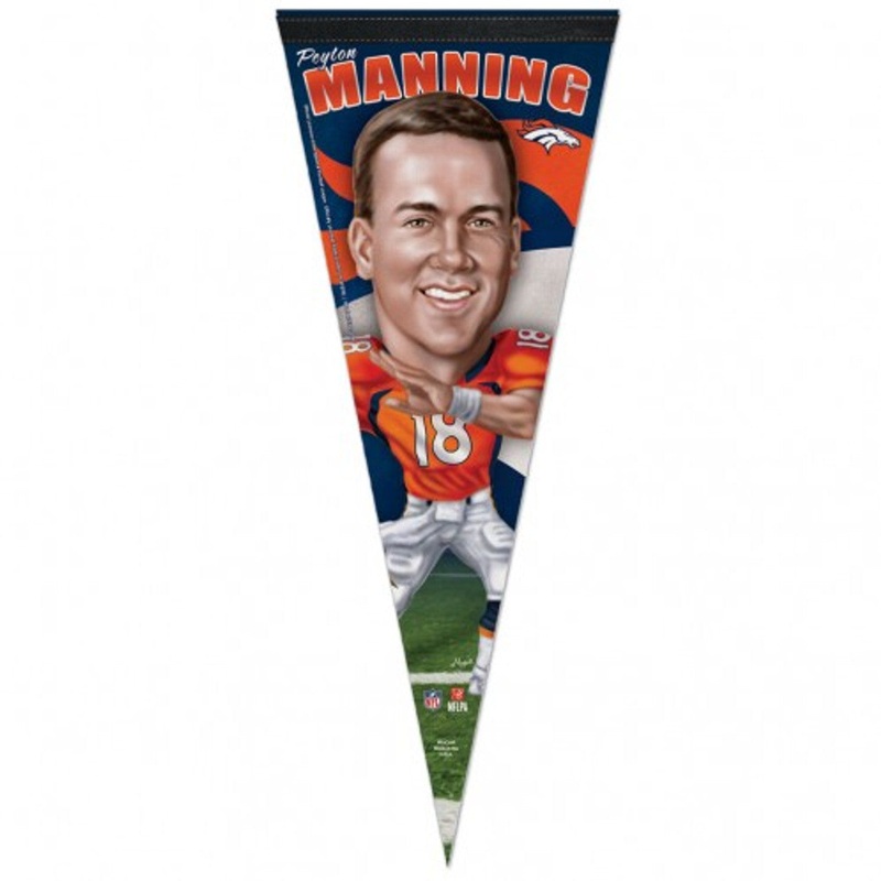 Wincraft Denver Broncos Premium Style Peyton Manning Caricature Design Pennant 12×30