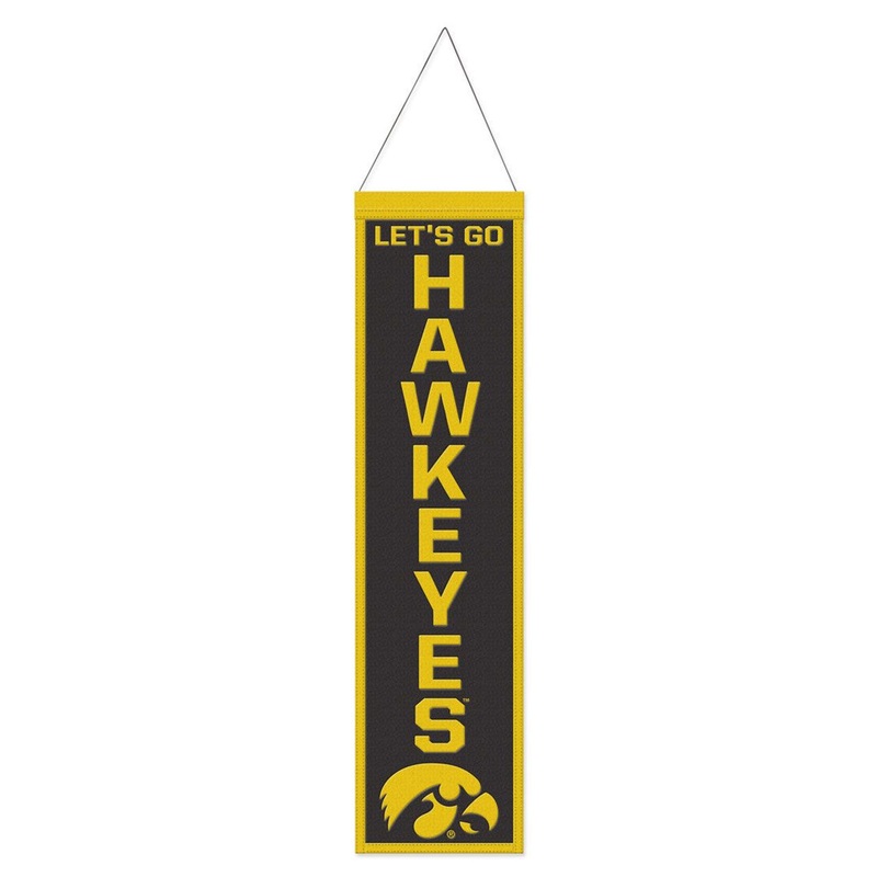 Wincraft Iowa Hawkeyes Heritage Slogan Design Wool Banner 8×32 – Special Order