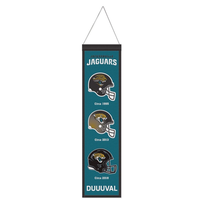 Wincraft Jacksonville Jaguars Heritage Evolution Design Wool Banner 8×32