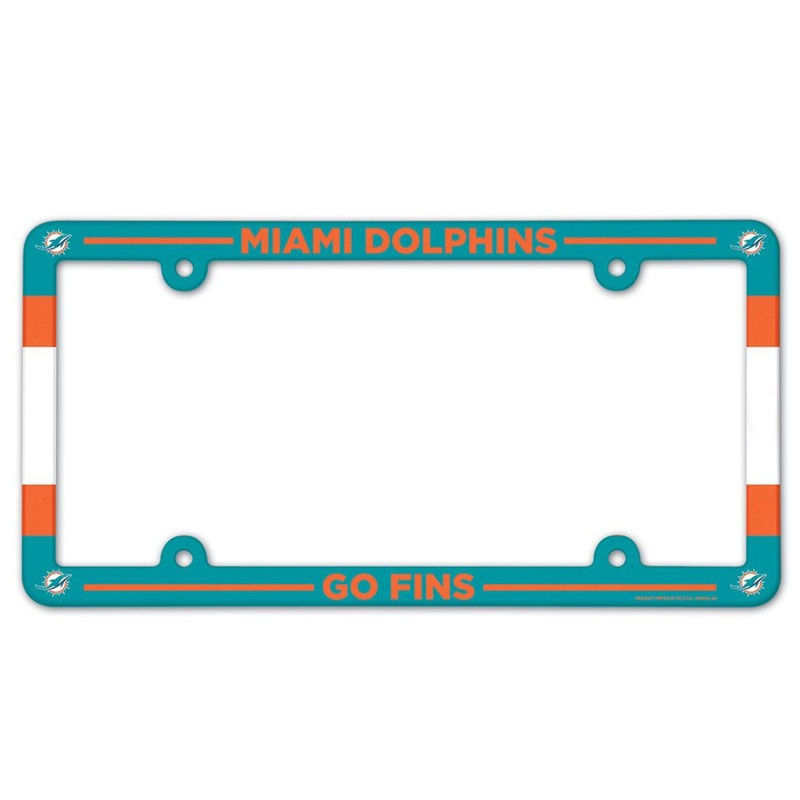 Wincraft Miami Dolphins Plastic Full Color Style License Plate Frame