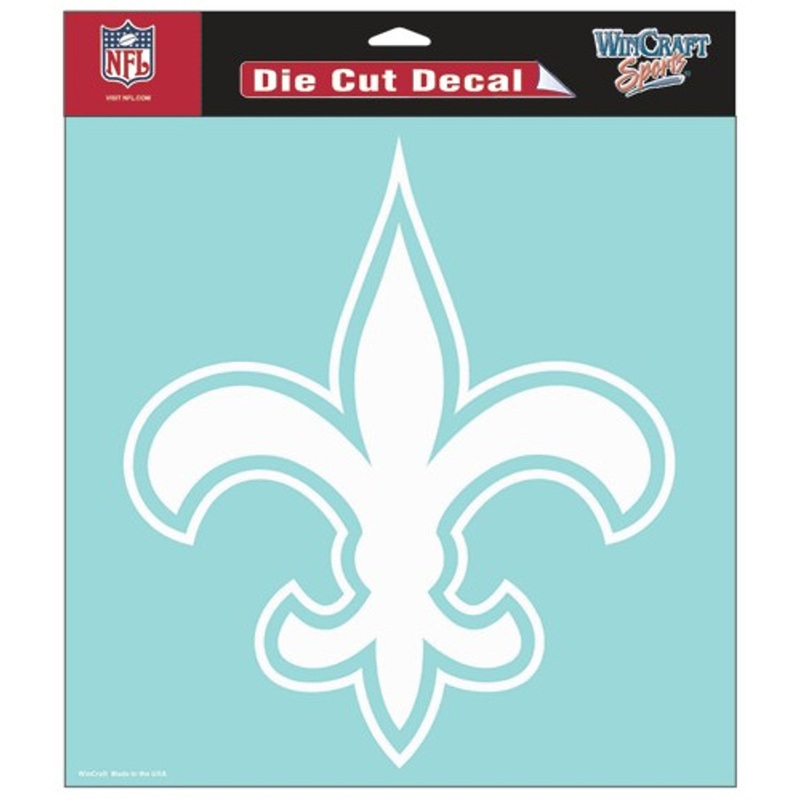 Wincraft New Orleans Saints White Die Cut Decal 8×8