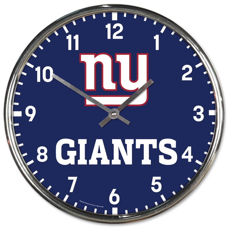 Wincraft New York Giants Chrome Round Wall Clock