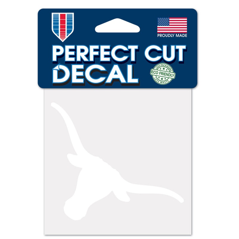 Wincraft Texas Longhorns White Perfect Cut Decal 4×4