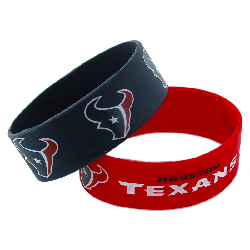 Aminco Houston Texans 2 Pack Wide Bracelets