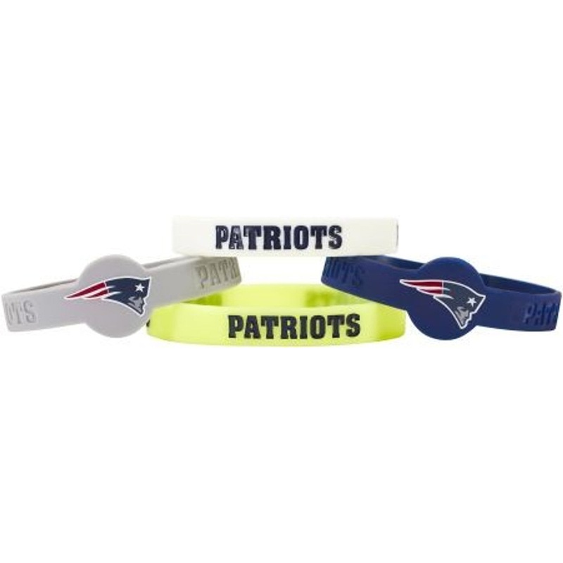 Aminco New England Patriots 4 Pack Silicone Bracelets