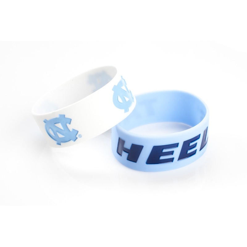 Aminco North Carolina Tar Heels 2 Pack Wide Bracelets – Special Order