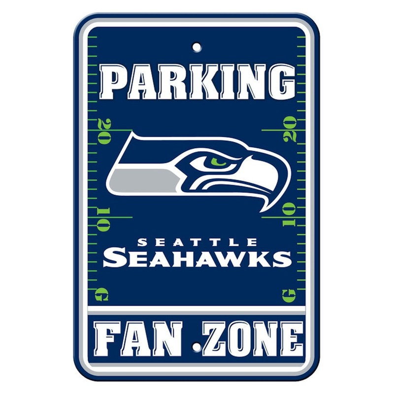 Fremont Die Seattle Seahawks Plastic Fan Zone Parking Style Sign 12×18