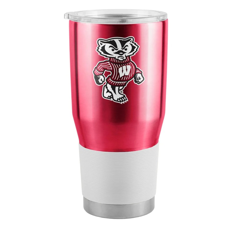Logo Brands Wisconsin Badgers 30oz Stainless Steel Travel Tumbler