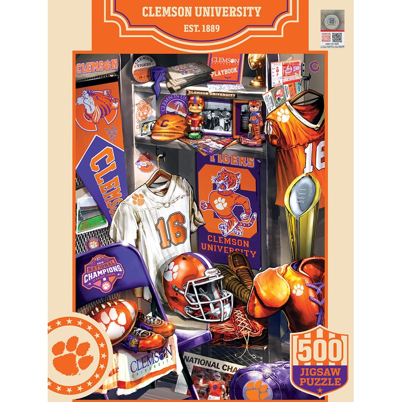 Masterpieces Puzzle Company Clemson Tigers Locker Room 500 Piece Puzzle