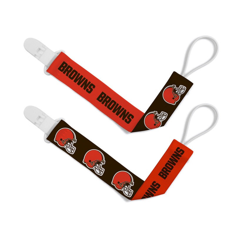 Masterpieces Puzzle Company Cleveland Browns 2 Pack Pacifier Clips